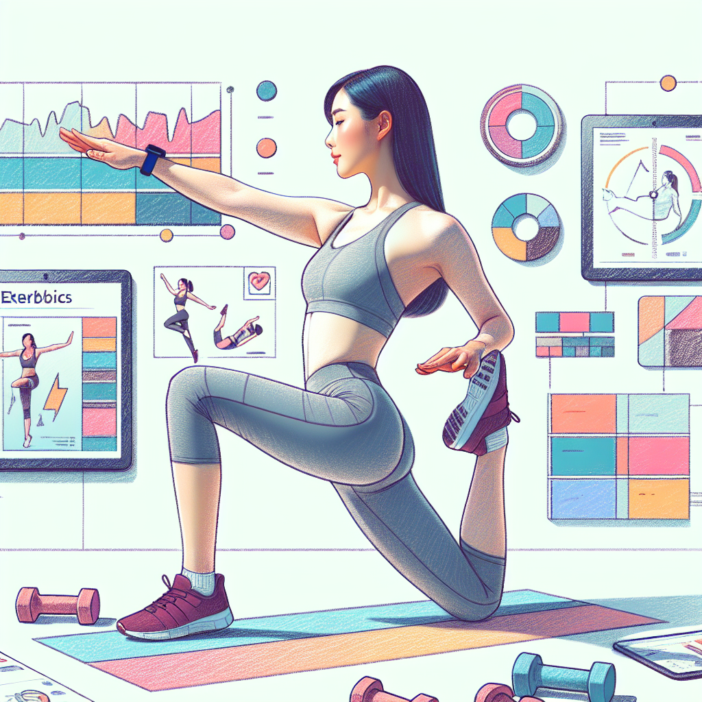 Pastelková ilustrace znázorňující téma: Fitness