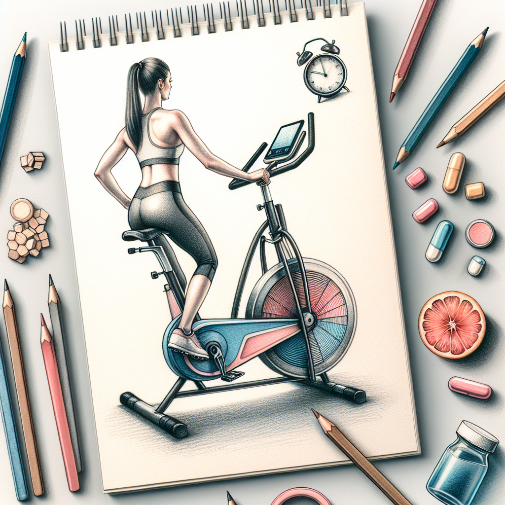 Pastelková ilustrace znázorňující téma: Fitness a cvičení