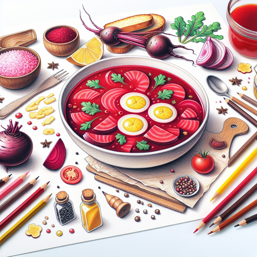 Pastelková ilustrace znázorňující téma: Tradiční recepty