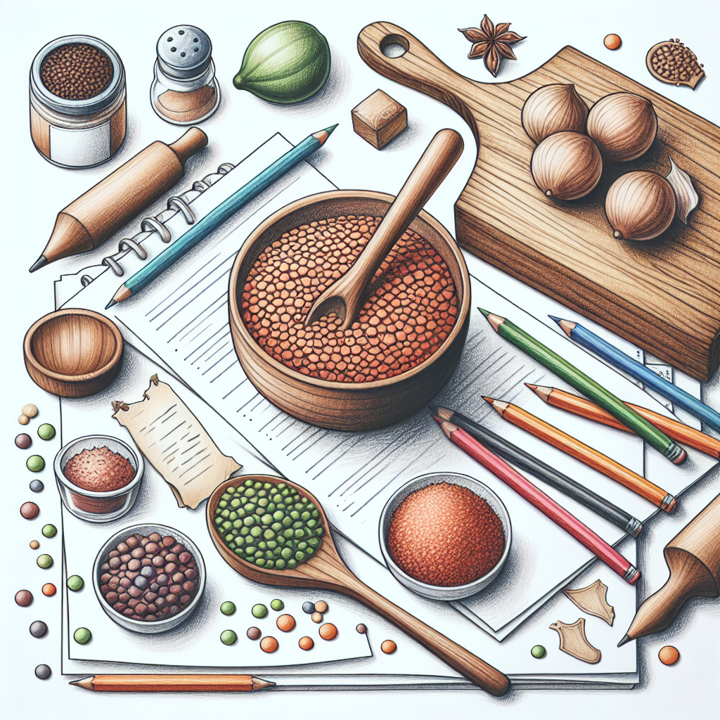 Pastelková ilustrace znázorňující téma: Recepty