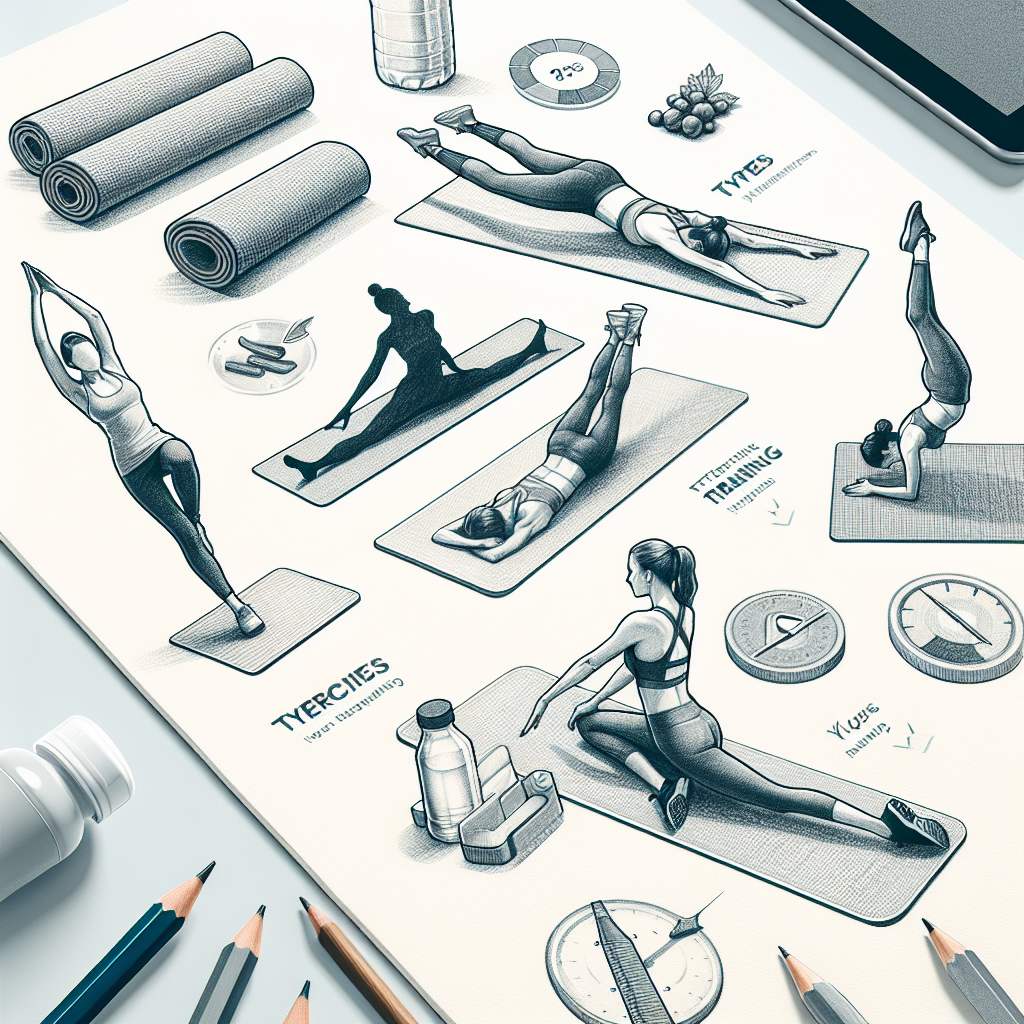 Pastelková ilustrace znázorňující téma: Fitness