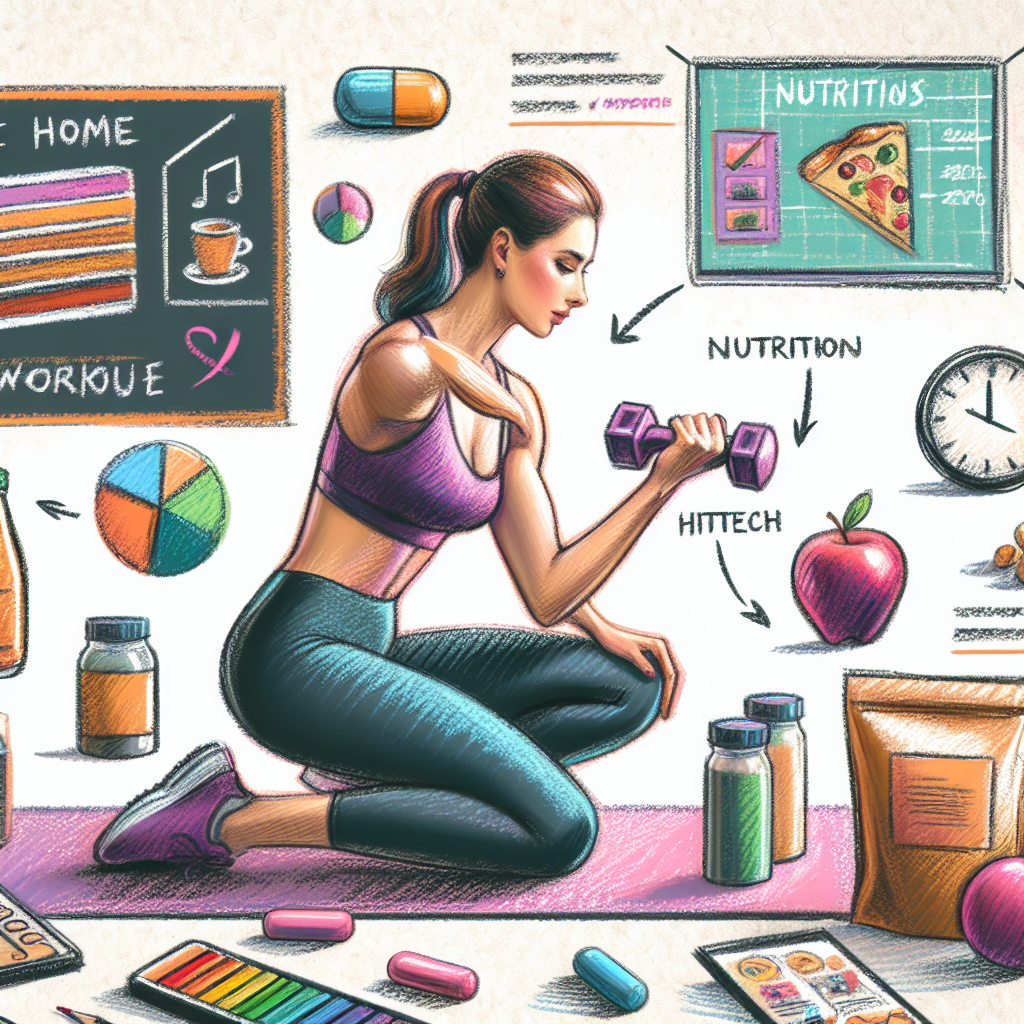 Pastelková ilustrace znázorňující téma: Fitness