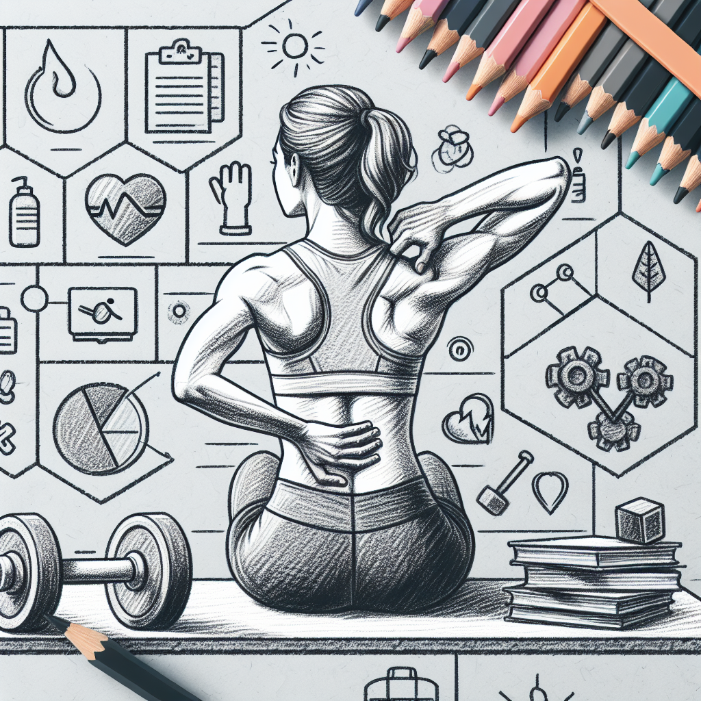 Pastelková ilustrace znázorňující téma: Cvičení a zdraví