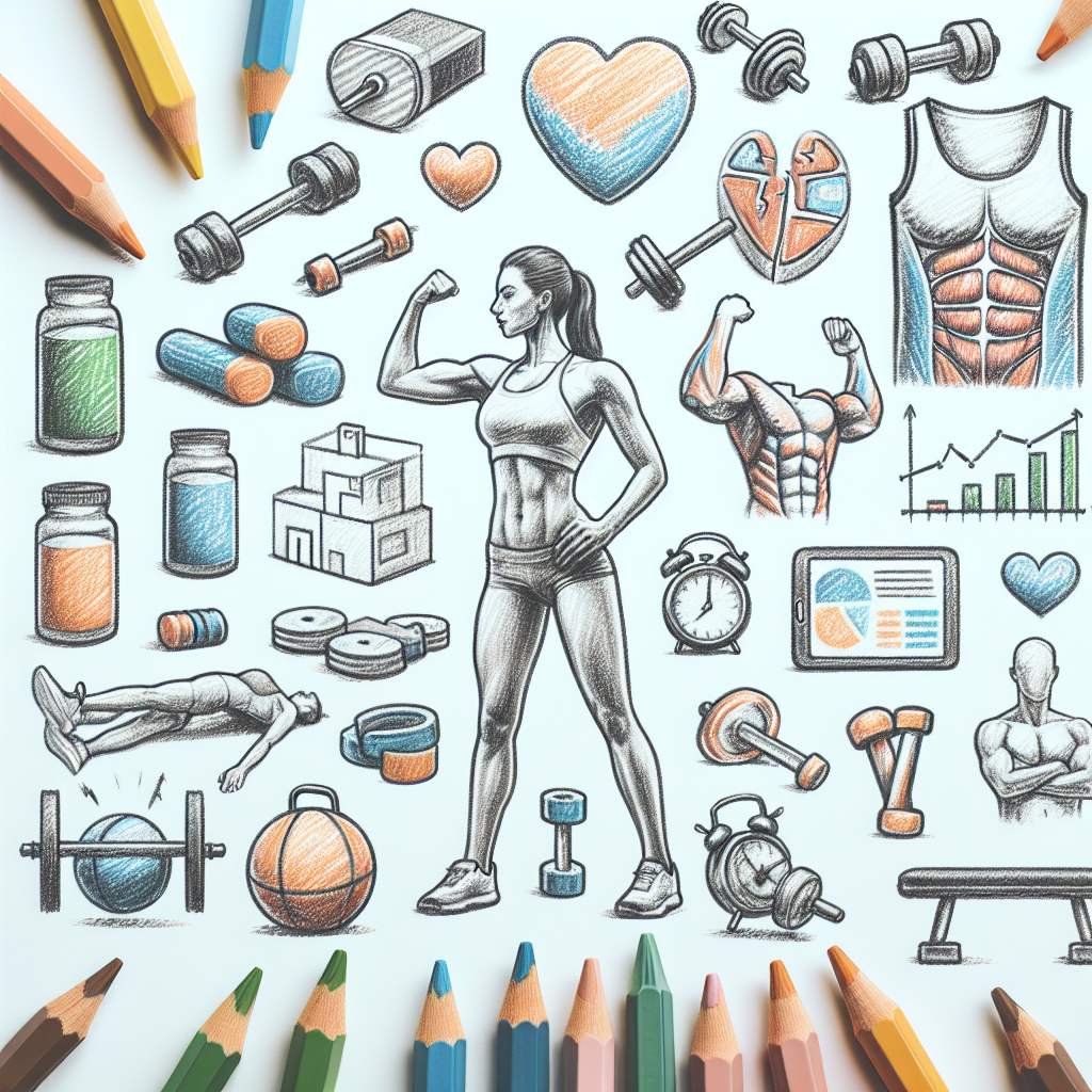 Pastelková ilustrace znázorňující téma: Cvičení
