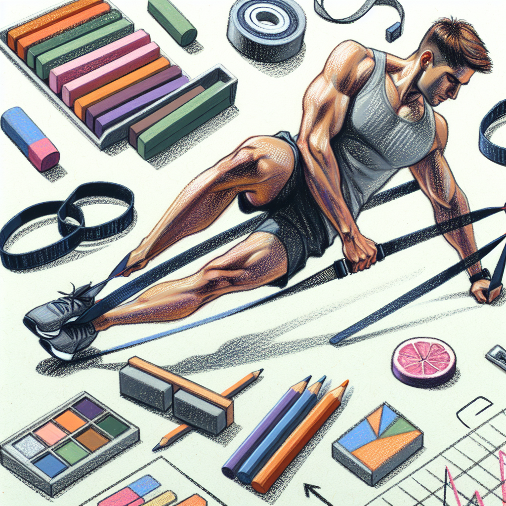 Pastelková ilustrace znázorňující téma: Fitness
