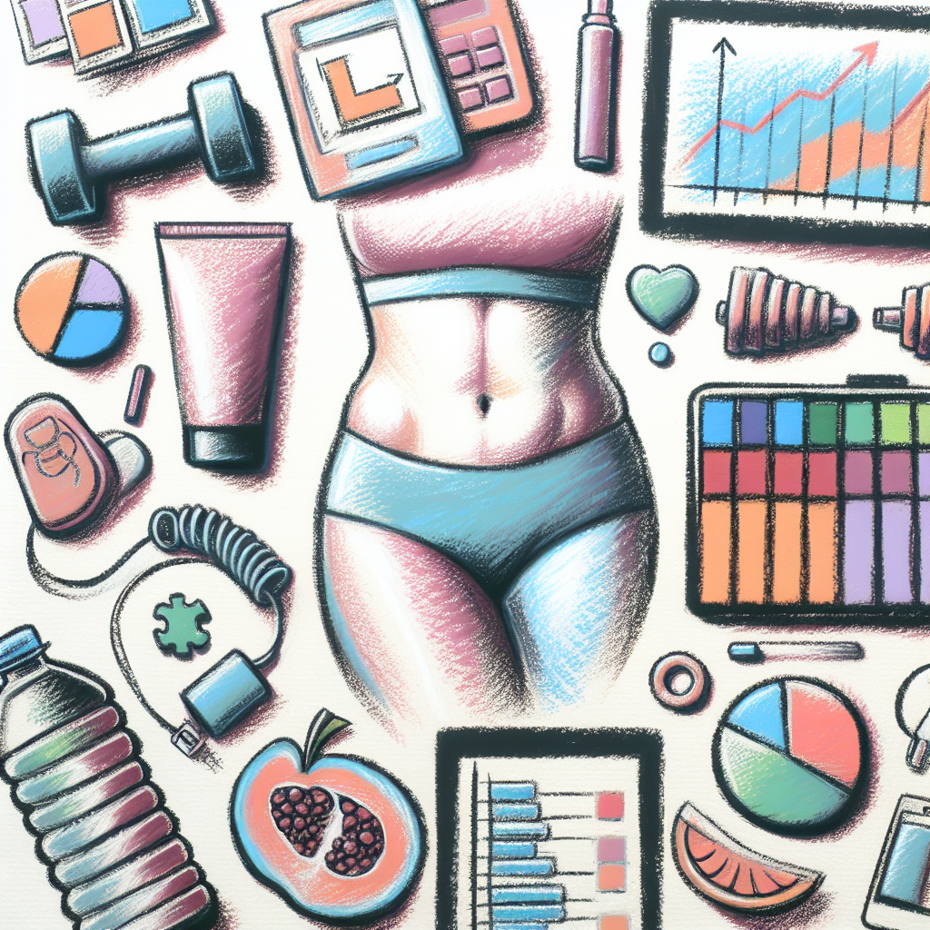Pastelková ilustrace znázorňující téma: Hubnutí