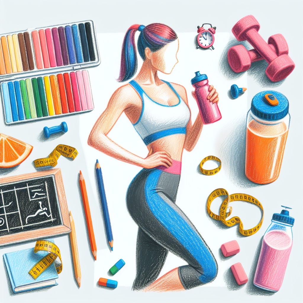 Pastelková ilustrace znázorňující téma: Cvičení a zdraví
