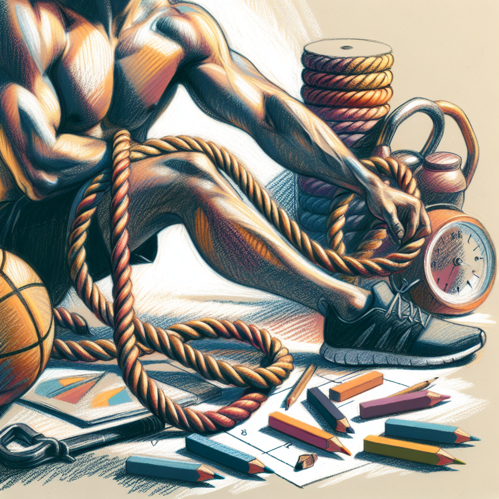 Pastelková ilustrace znázorňující téma: Cvičení a fitness