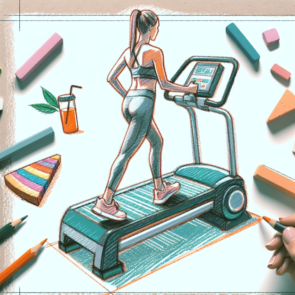 Pastelková ilustrace znázorňující téma: Fitness