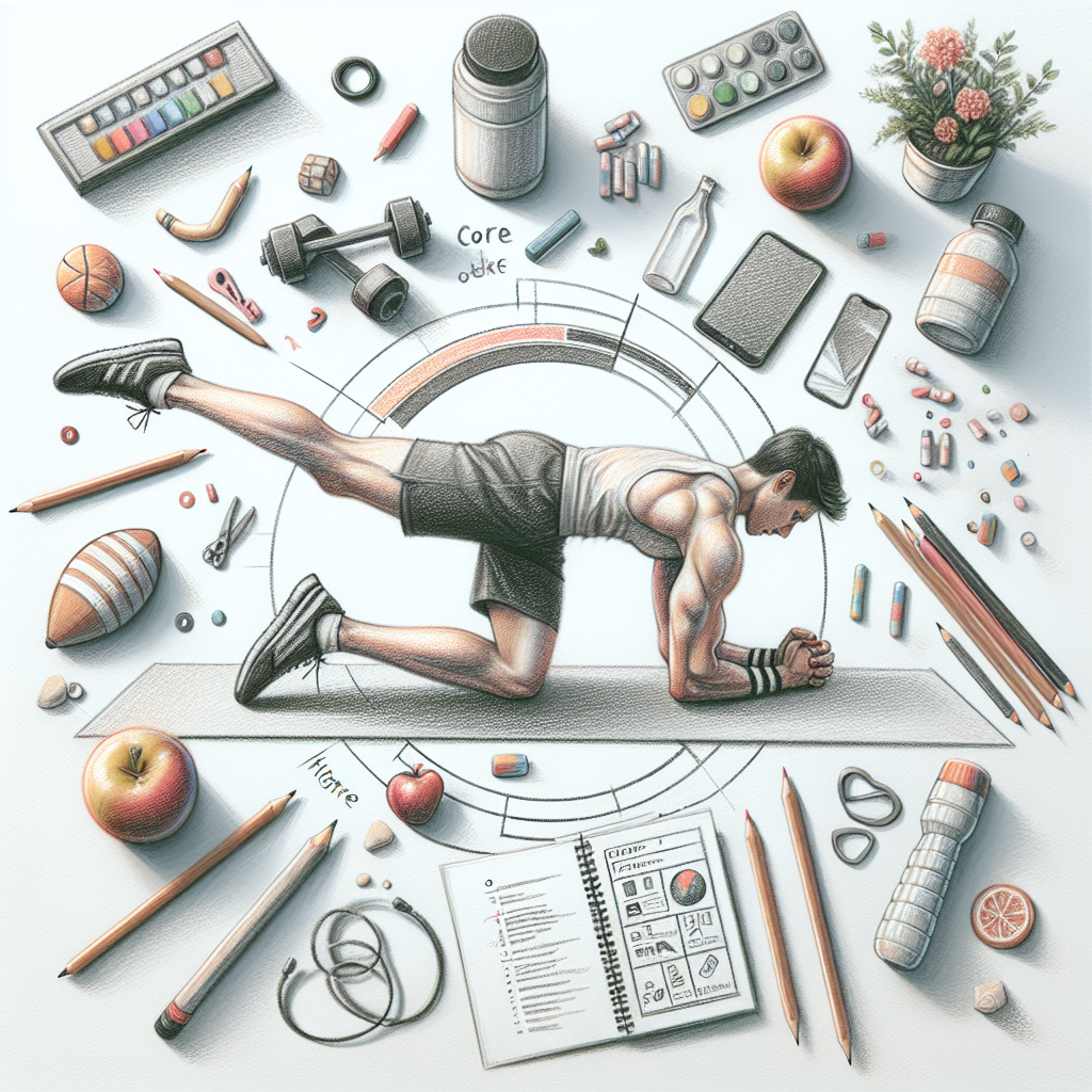 Pastelková ilustrace znázorňující téma: Cvičení