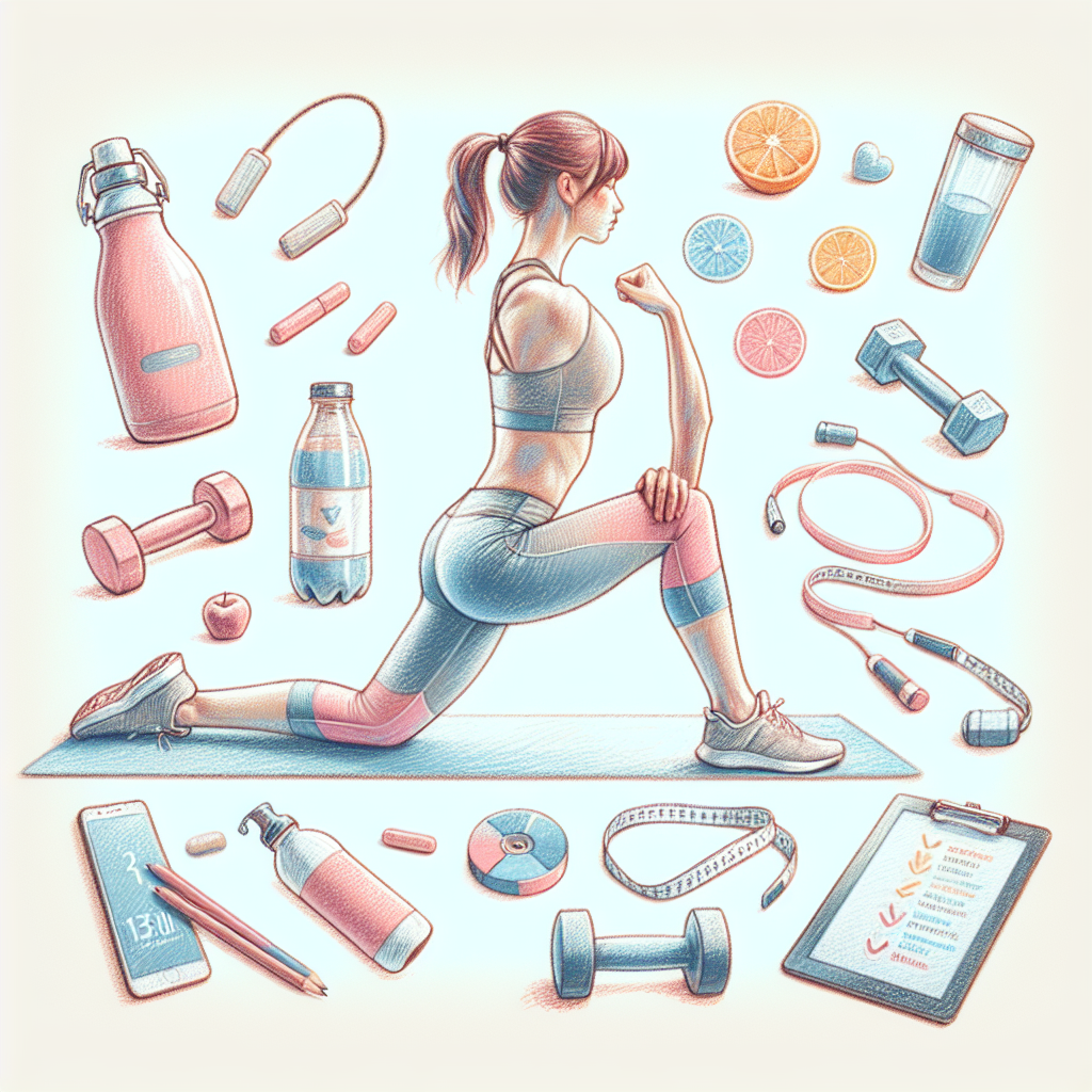 Pastelková ilustrace znázorňující téma: Cvičení