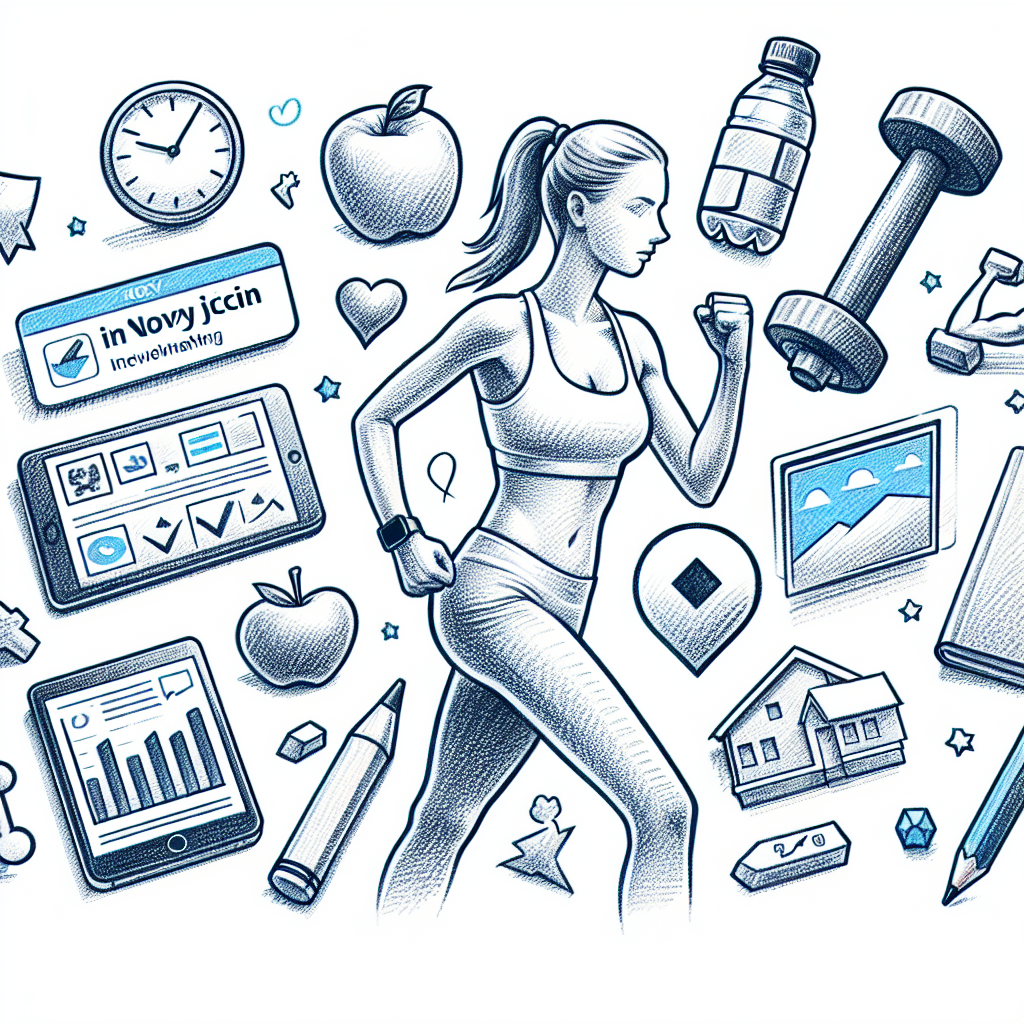 Pastelková ilustrace znázorňující téma: Zdraví a fitness