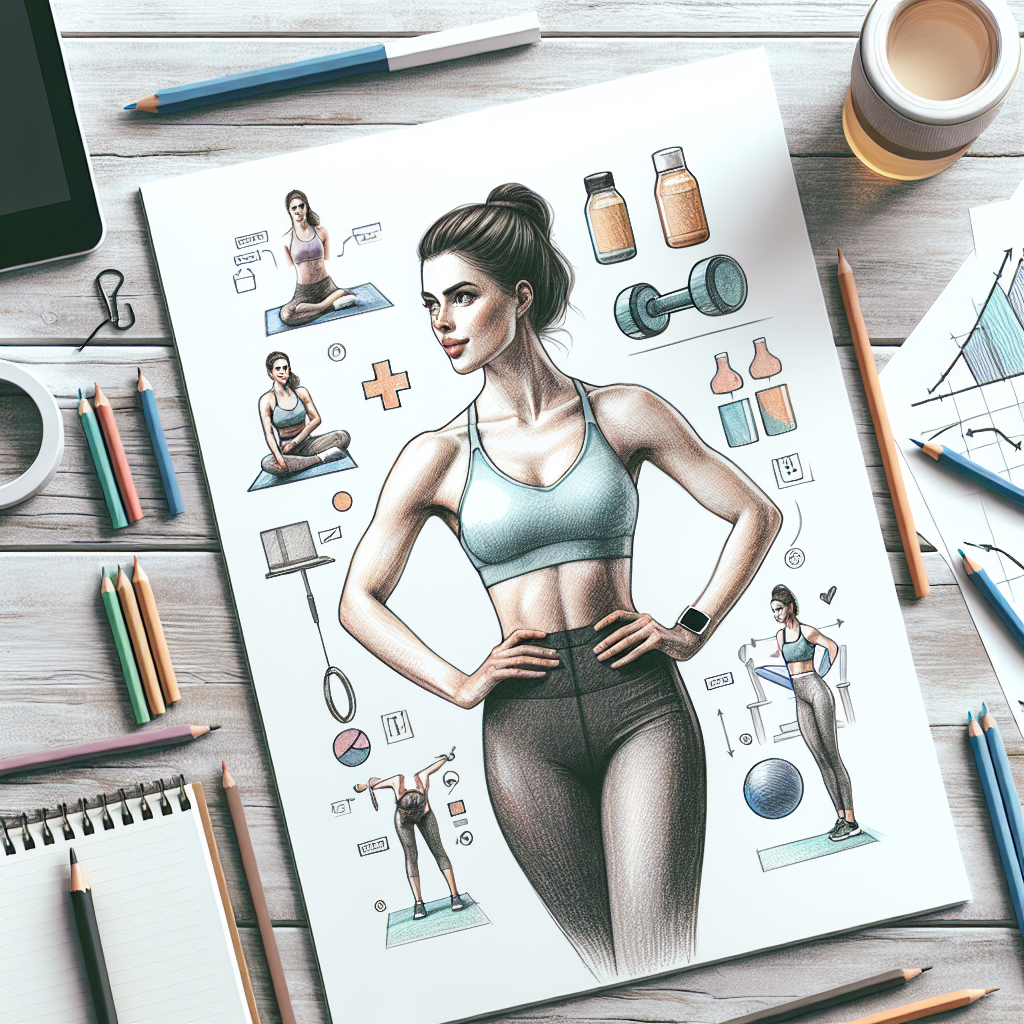 Pastelková ilustrace znázorňující téma: Cvičení