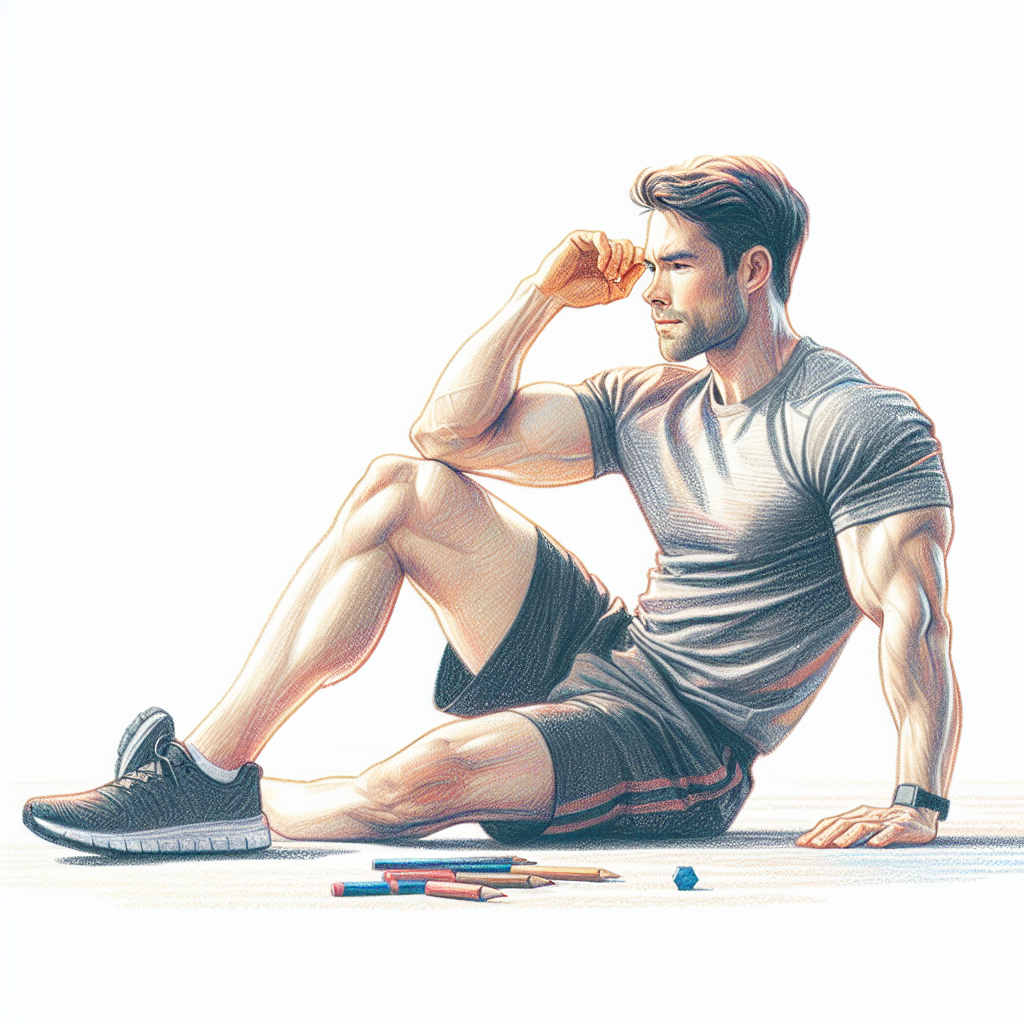 Pastelková ilustrace znázorňující téma: Cvičení a fitness