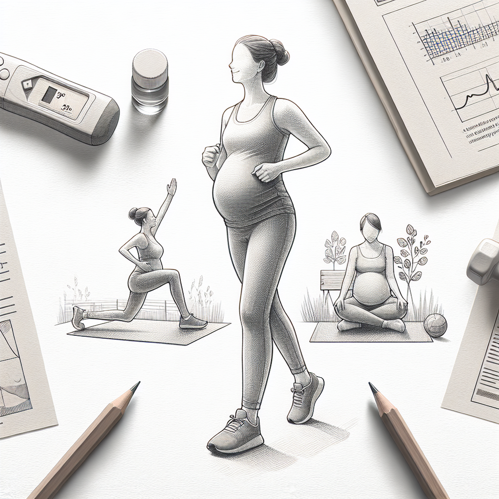 Pastelková ilustrace znázorňující téma: Cvičení během těhotenství