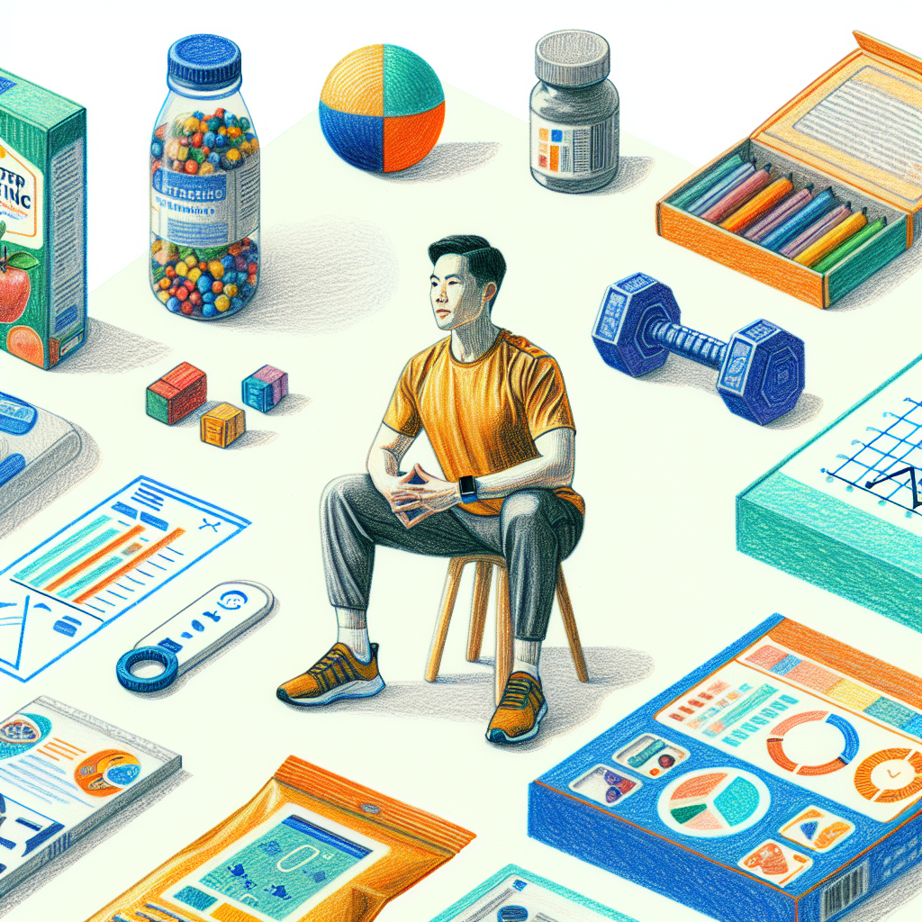 Pastelková ilustrace znázorňující téma: Fitness a cvičení