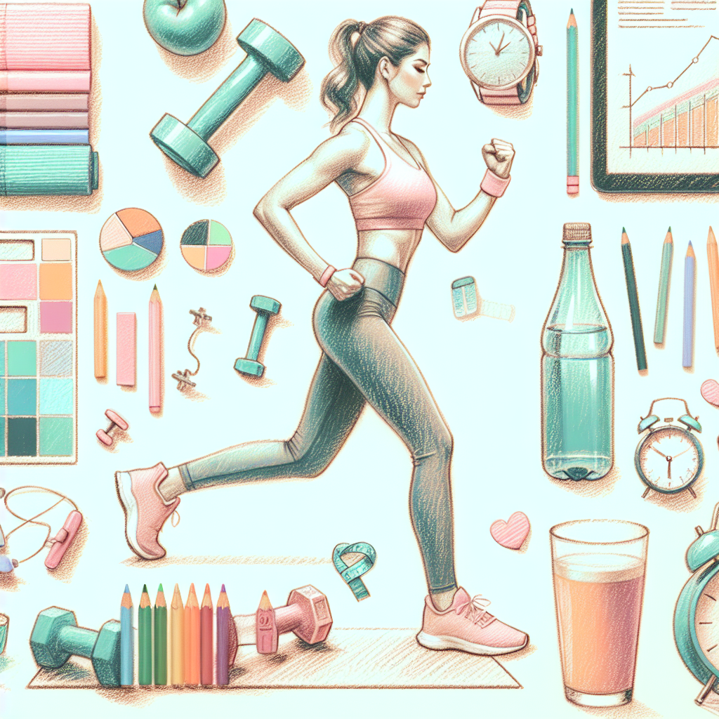 Pastelková ilustrace znázorňující téma: Zdravý životní styl