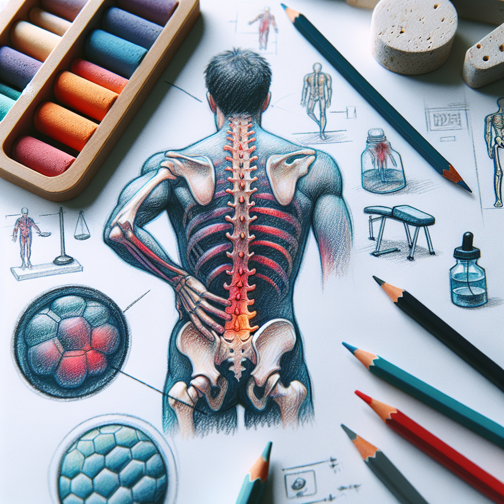 Pastelková ilustrace znázorňující téma: Zdraví a pohyb