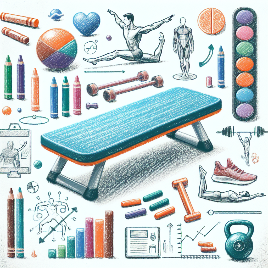 Pastelková ilustrace znázorňující téma: Cvičení a fitness