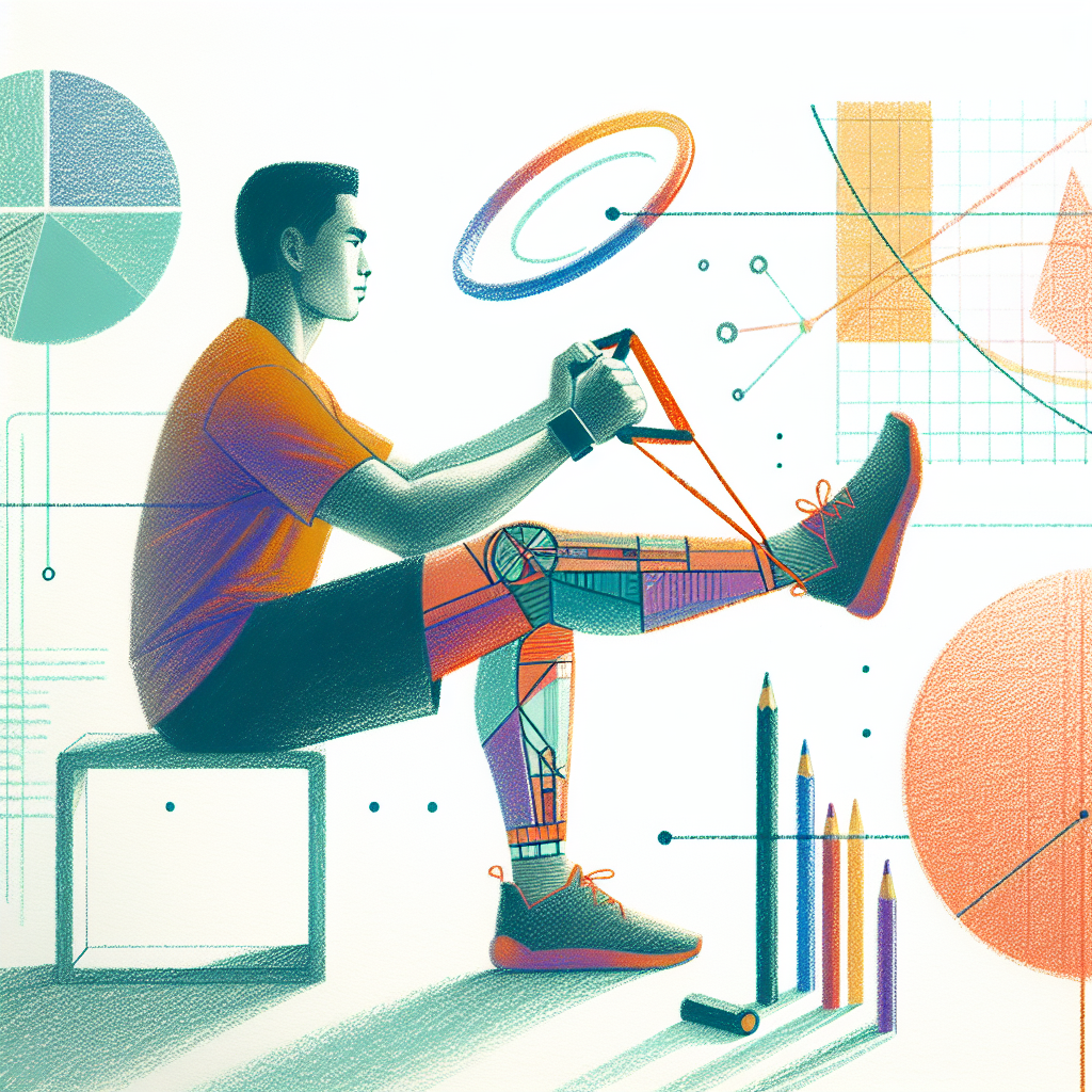 Pastelková ilustrace znázorňující téma: Cvičení