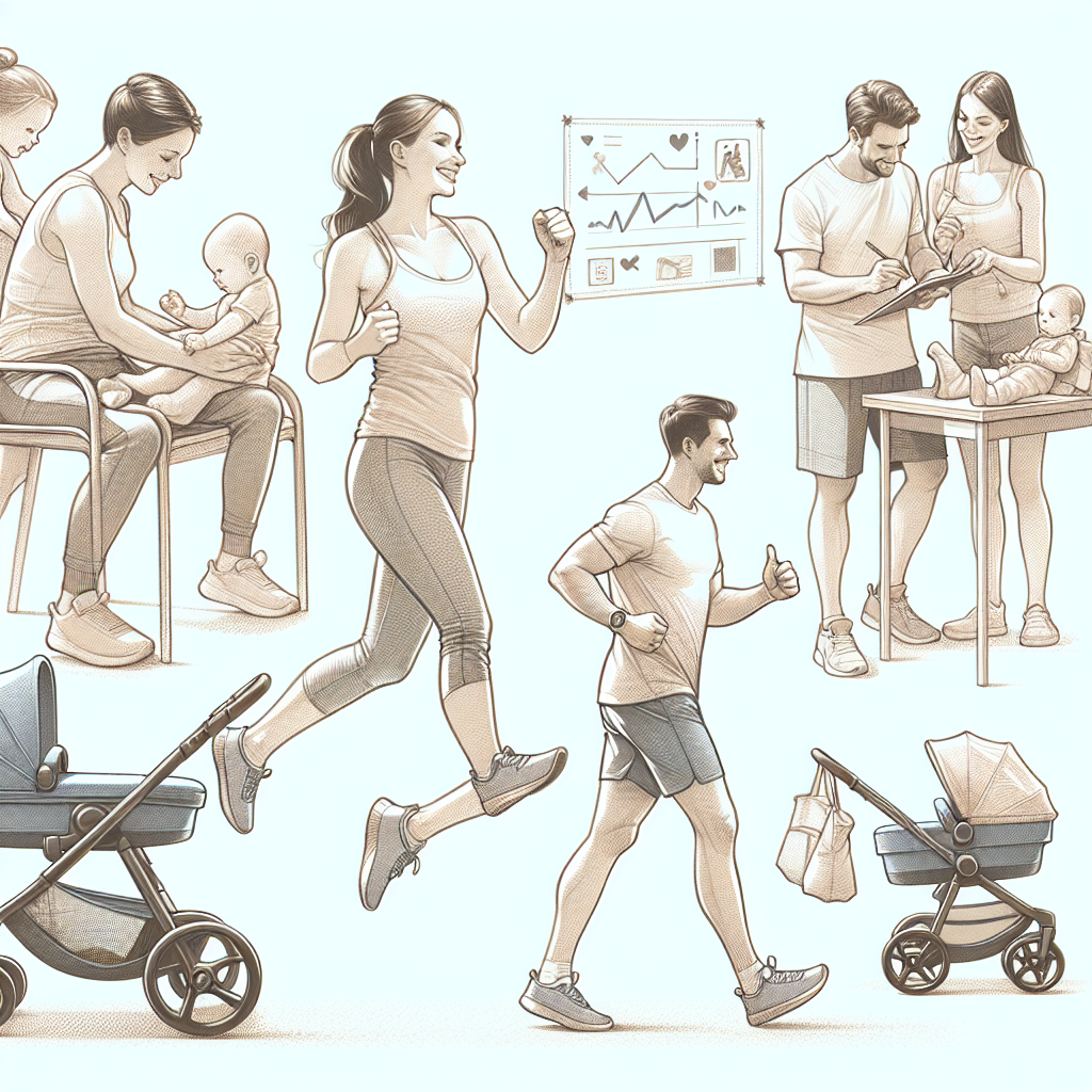 Pastelková ilustrace znázorňující téma: Cvičení s dětmi