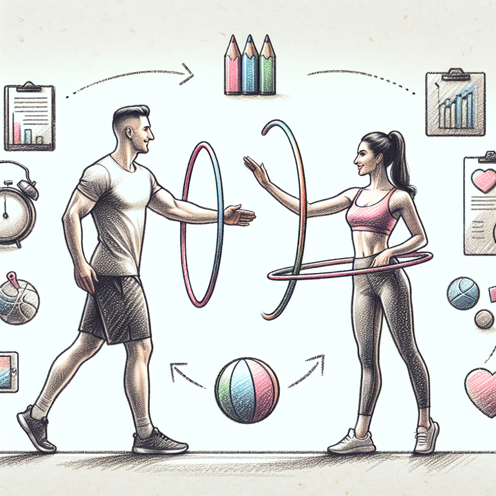 Pastelková ilustrace znázorňující téma: Fitness