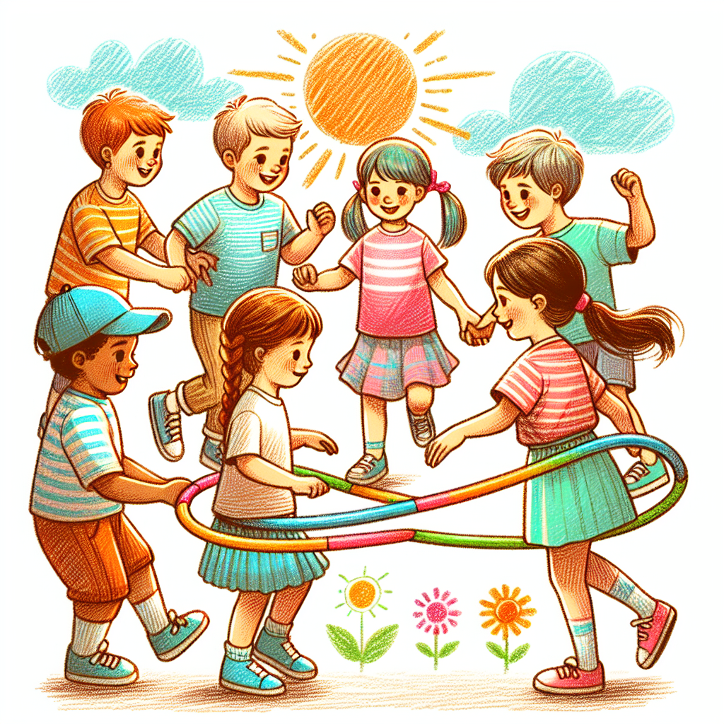 Pastelková ilustrace znázorňující téma: Cvičení pro děti