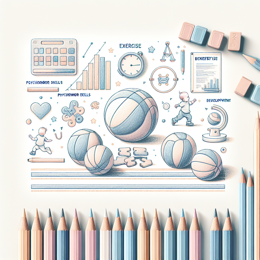 Pastelková ilustrace znázorňující téma: Cvičení pro děti