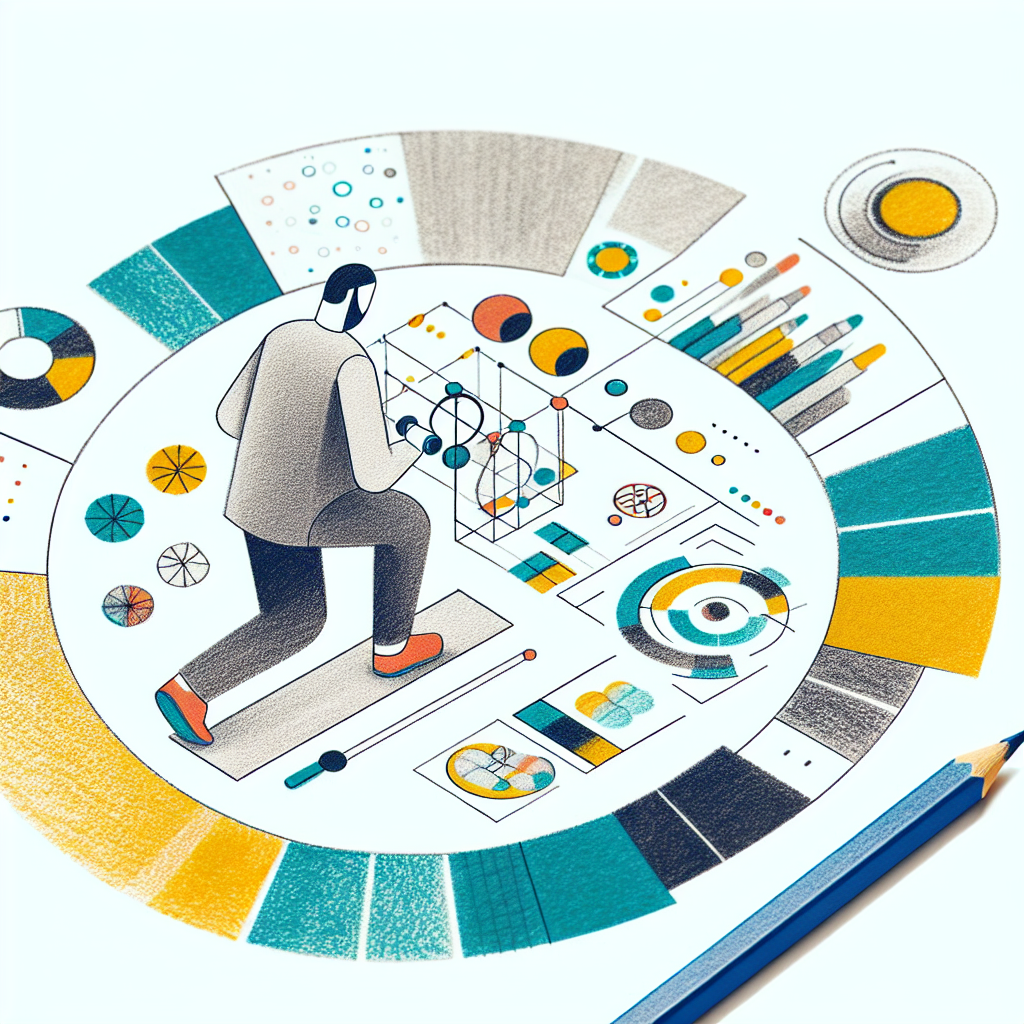 Pastelková ilustrace znázorňující téma: Cvičení