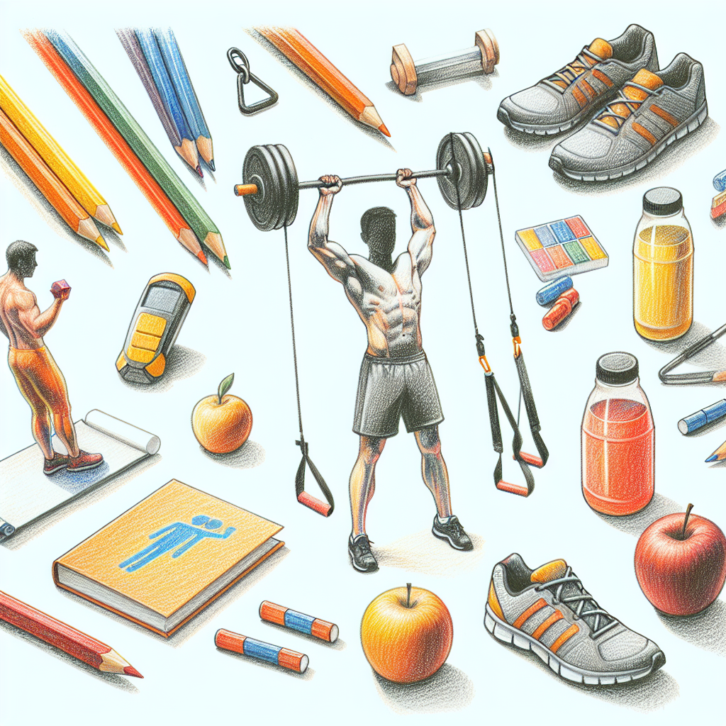 Pastelková ilustrace znázorňující téma: Cvičení