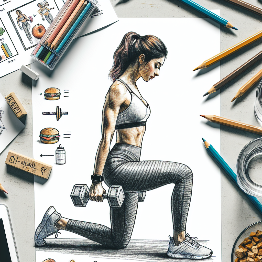 Pastelková ilustrace znázorňující téma: Fitness a zdraví
