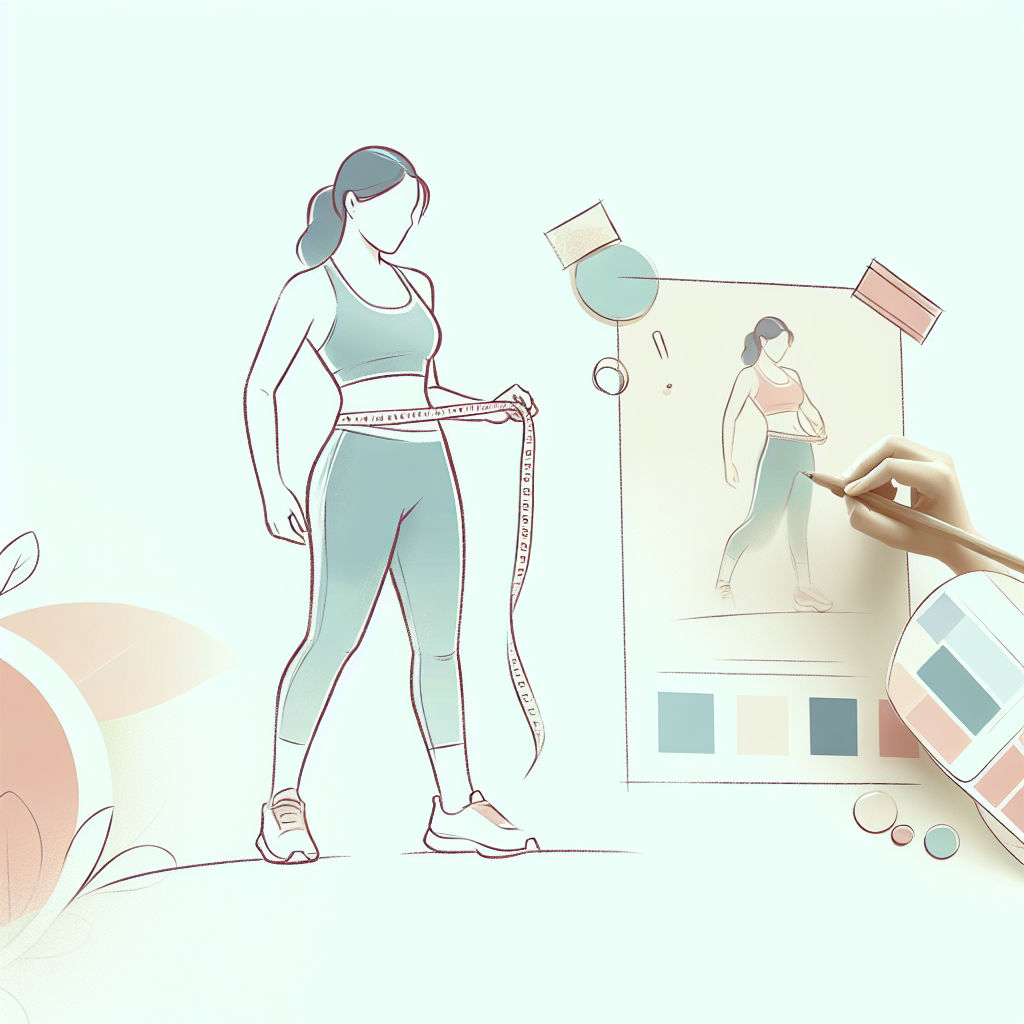 Pastelková ilustrace znázorňující téma: Cvičení a fitness