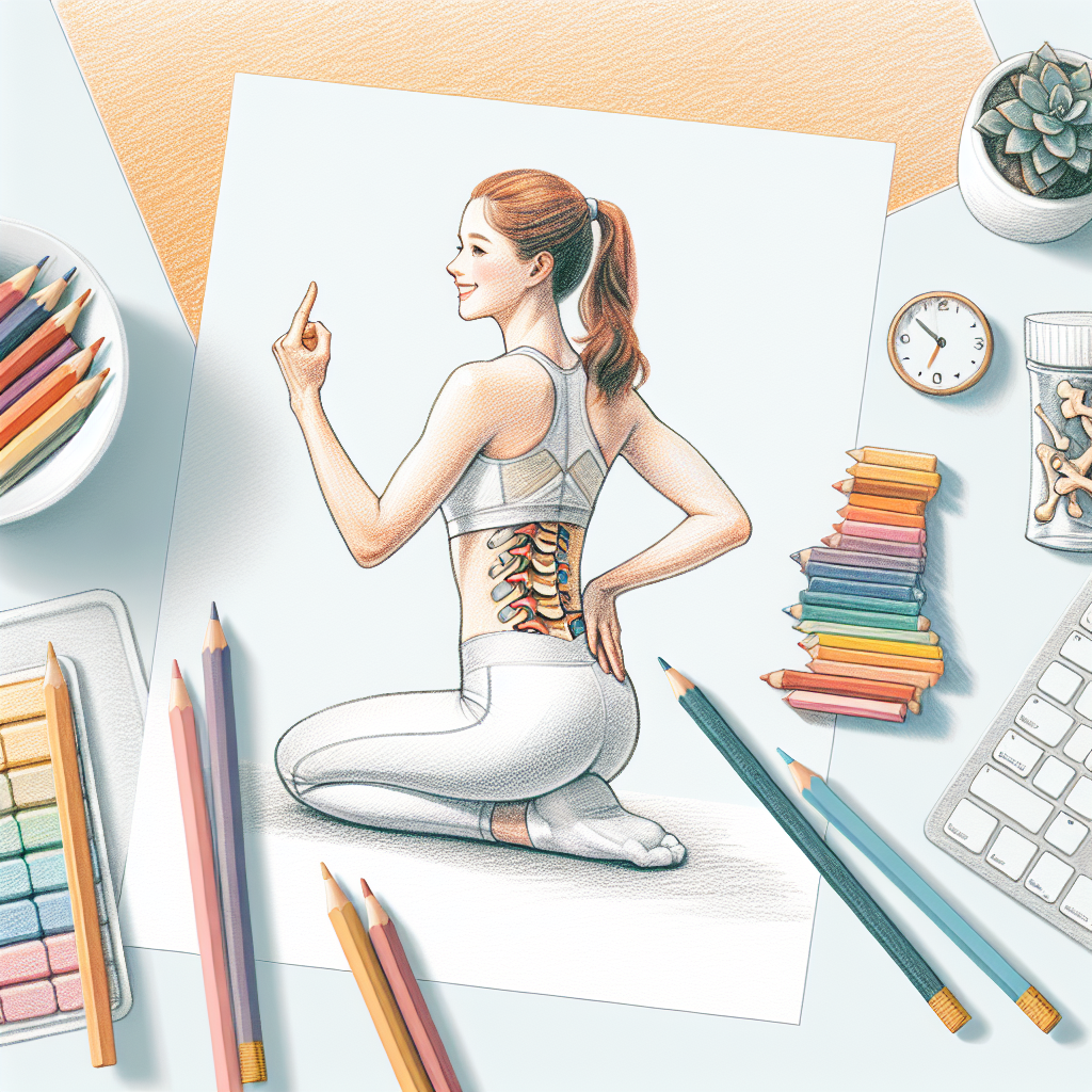 Pastelková ilustrace znázorňující téma: Cvičení