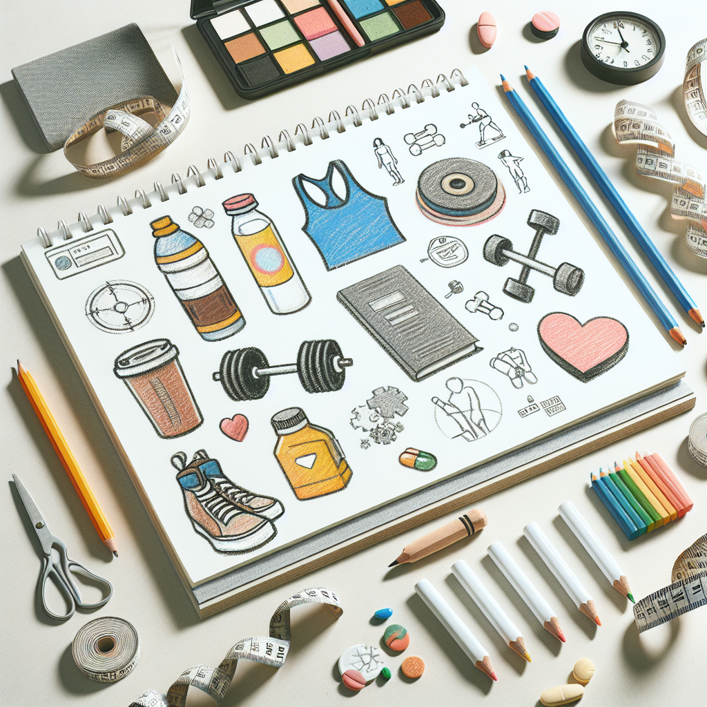 Pastelková ilustrace znázorňující téma: Cvičení