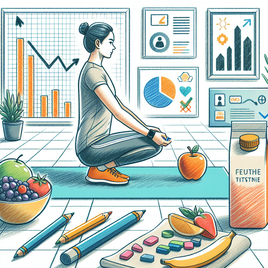 Pastelková ilustrace znázorňující téma: Cvičení a fitness