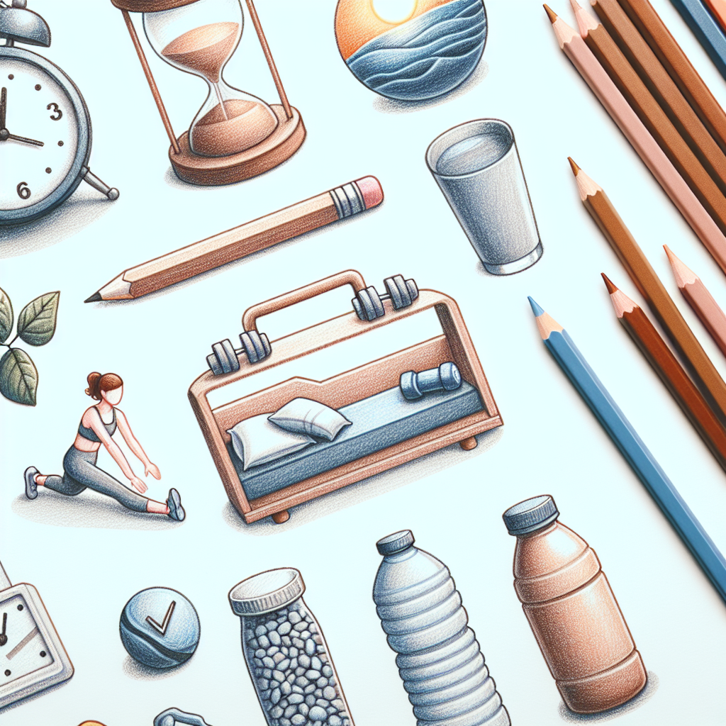 Pastelková ilustrace znázorňující téma: Cvičení a zdraví