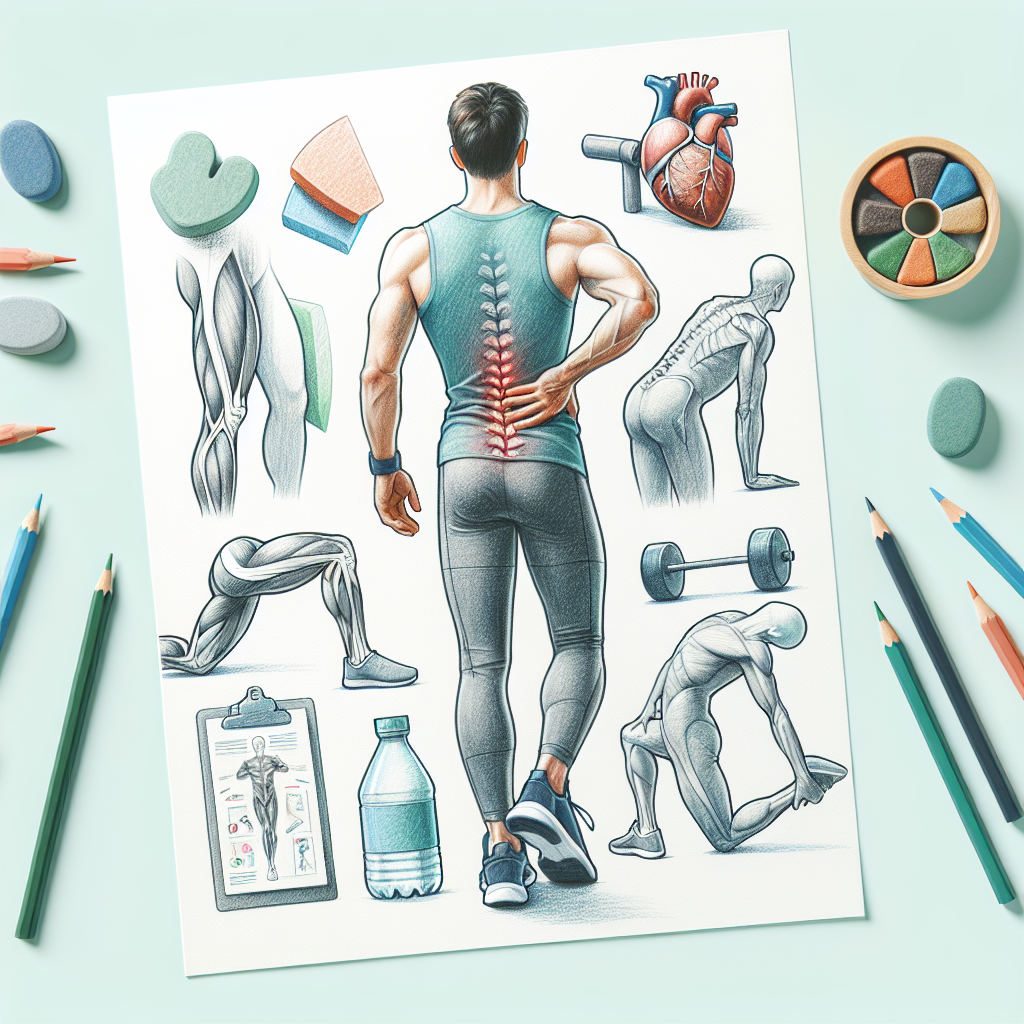 Pastelková ilustrace znázorňující téma: Zdraví a fitness