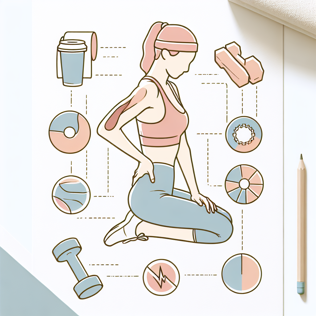 Pastelková ilustrace znázorňující téma: Zdraví a fitness