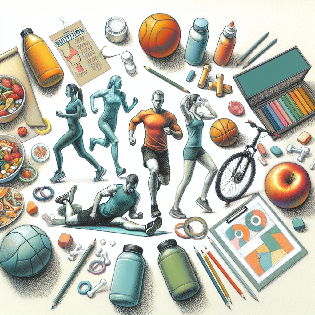 Pastelková ilustrace znázorňující téma: Cvičení