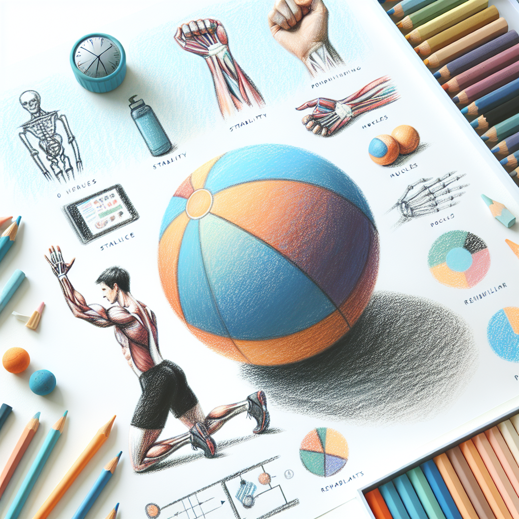 Pastelková ilustrace znázorňující téma: Cvičení