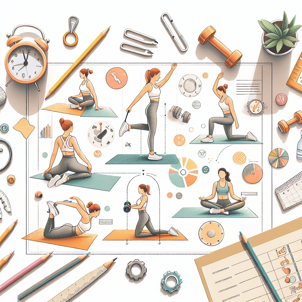 Pastelková ilustrace znázorňující téma: Cvičení a zdraví
