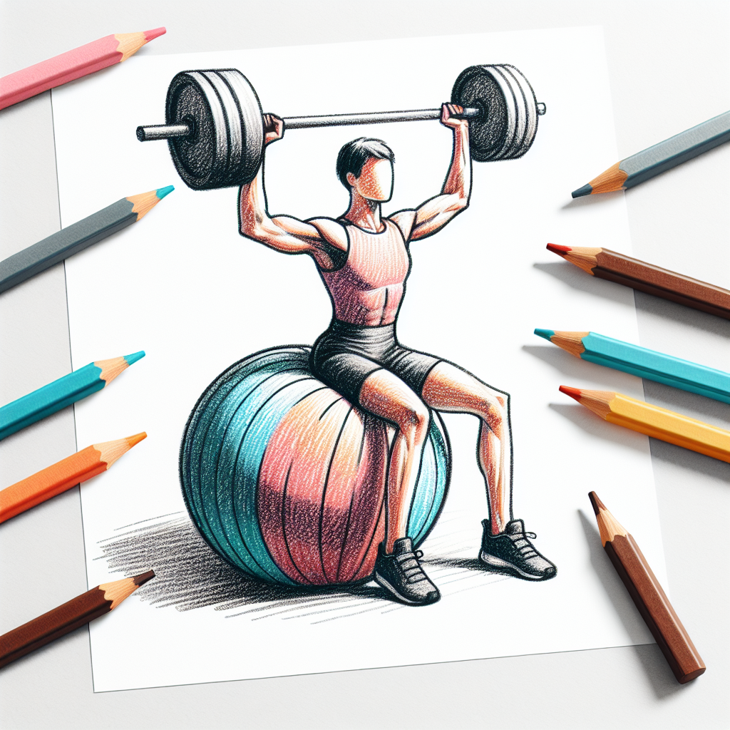 Pastelková ilustrace znázorňující téma: Cvičení