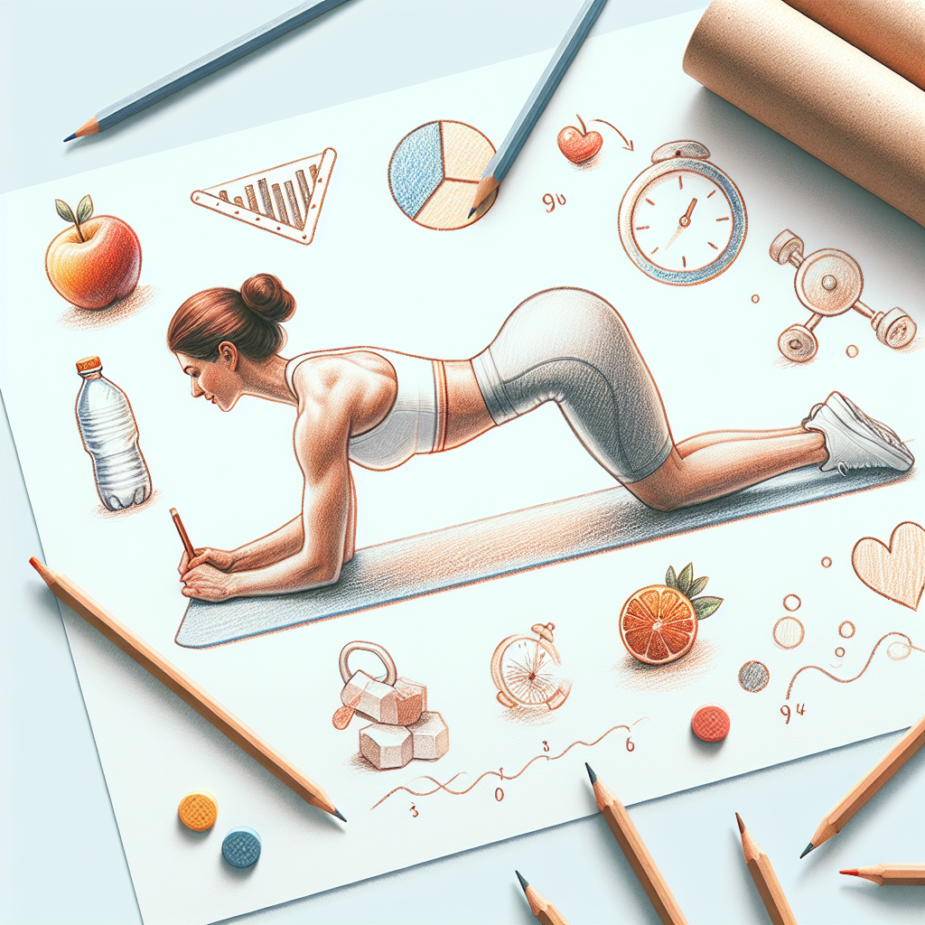Pastelková ilustrace znázorňující téma: Cvičení a fitness