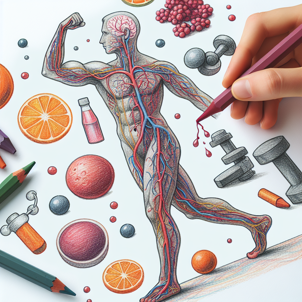 Pastelková ilustrace znázorňující téma: Zdraví a fitness