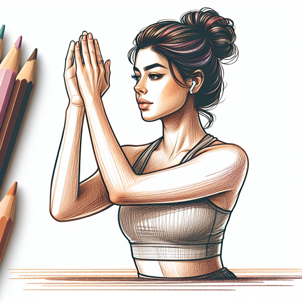 Pastelková ilustrace znázorňující téma: Cvičení