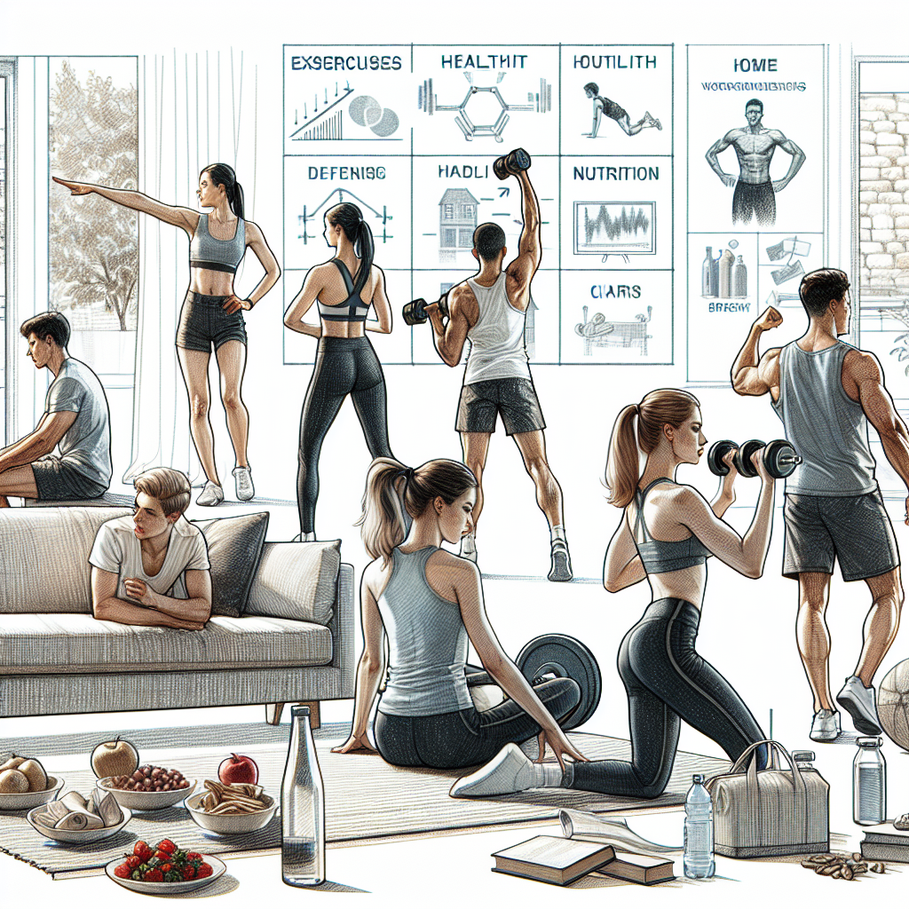 Pastelková ilustrace znázorňující téma: Zdraví a fitness