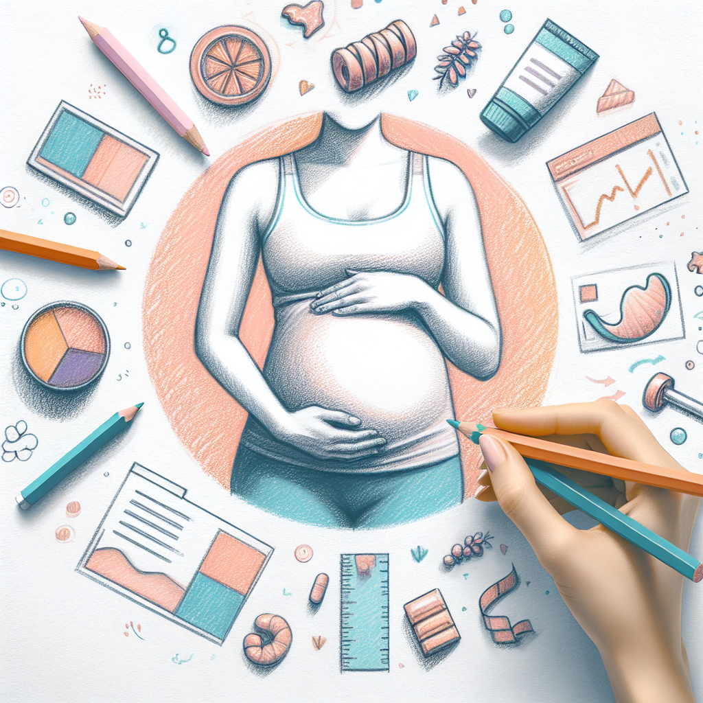Pastelková ilustrace znázorňující téma: Cvičení po porodu
