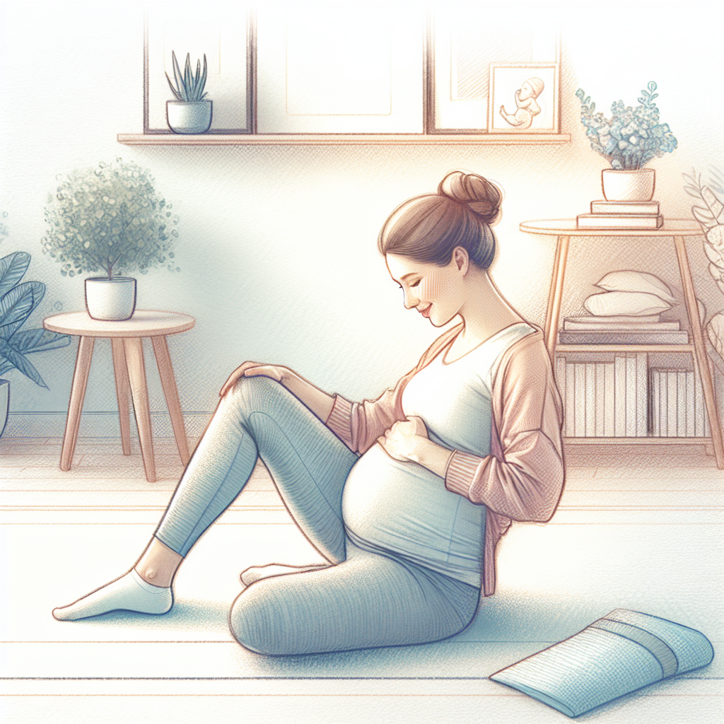 Pastelková ilustrace znázorňující téma: Zdraví v těhotenství