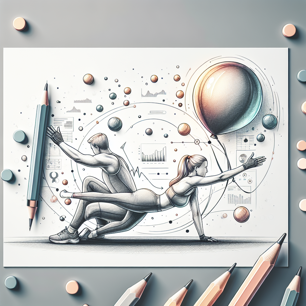 Pastelková ilustrace znázorňující téma: Cvičení