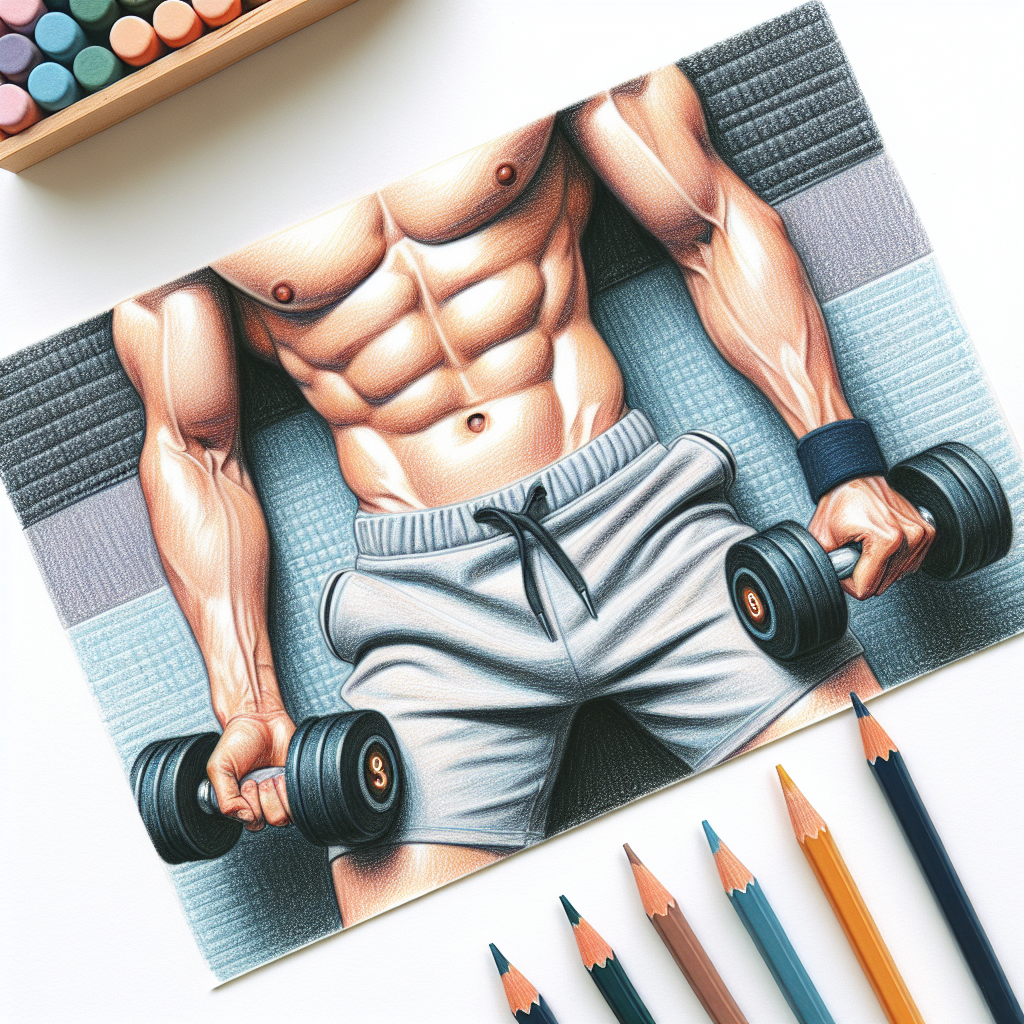 Pastelková ilustrace znázorňující téma: Cvičení